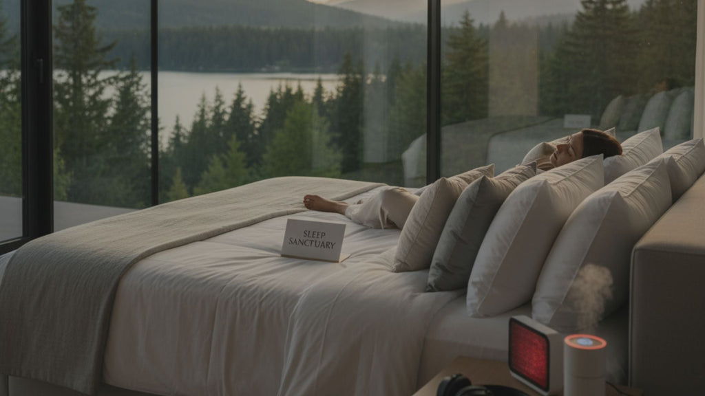 Woman asleep in a sleep sanctuary